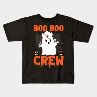 Ghost Nurse boo boo crew Halloween Kids T-Shirt